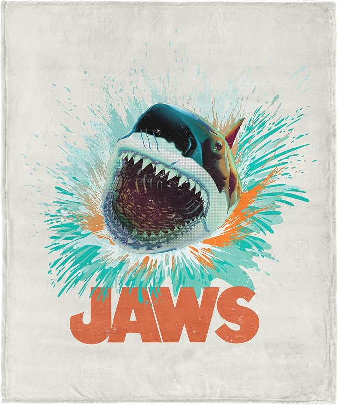 Northwest Jaws Shark Splash Silk Touch Throw Blanket 60x80 inches
