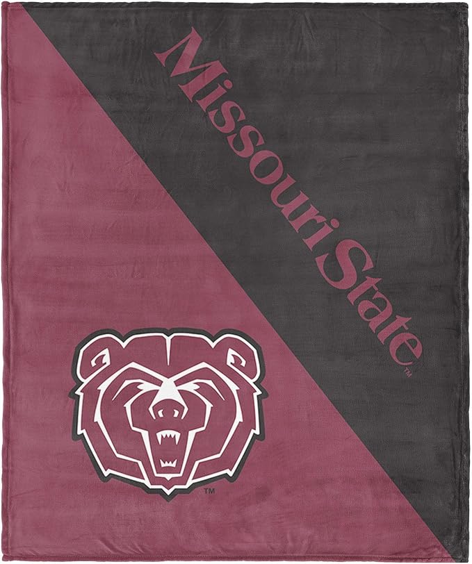 Northwest NCAA Silk Touch Throw Blanket, Ultra Soft Plush Polyester, Lightweight Warm Decorative Fan Gift, 46 x 60 in