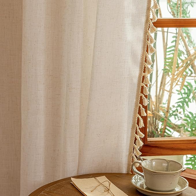 MYSKY HOME Natrual Curtains 84 Inches Long - Image 6