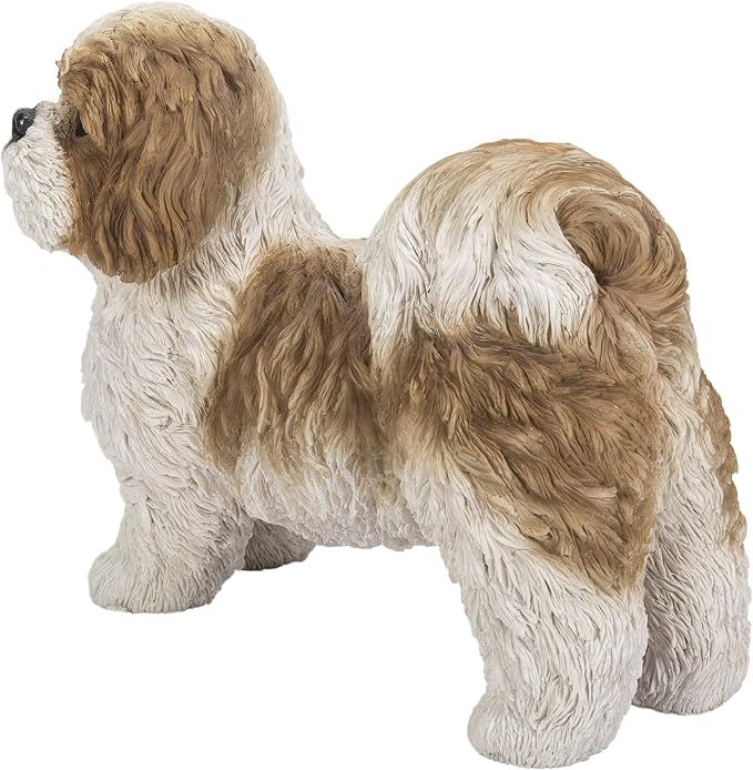 HI-LINE Gift Brown & White Standing Shih TZU