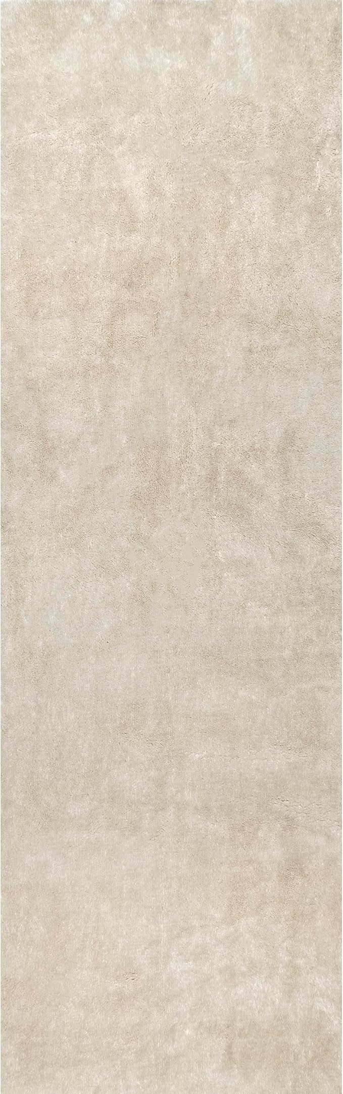 nuLOOM Loni Cream Solid Washable Runner Rug, 2' x 6'