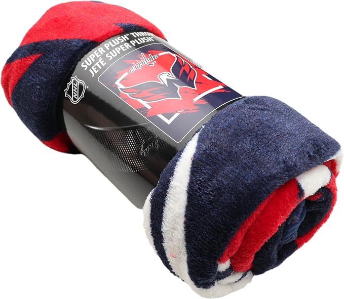 Northwest NHL Washington Capitals Micro Raschel Throw Blanket, 46" x 60", Dimensional