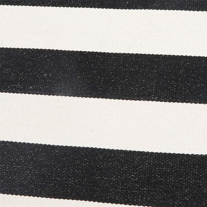 LEEVAN Black and White Striped Rug 2x3 Washable Welcome Go Away Door Mat | Cotton Woven Front Porch Rugs, Layered Door Mats Outdoor Door Mats, Farmhouse Doormat Door Mat Indoor Entrance Halloween Rug