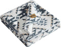 Wrangler - Blanket, Soft & Reversible Flannel Bedding, Yellowstone Inspired Throw Blanket for Couch or Bed (Dakota Grey, 60" x 70")