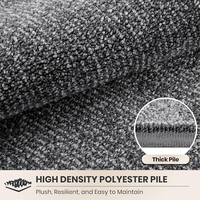 PURRUGS Dirt Trapping Door Mat 24" x 59", Non-Slip Machine Washable Entry Rug, Entrance Mat, Indoor Front Door Mat, Super Absorbent Entryway Rug for Muddy Shoes & Paws, Heathered Grey