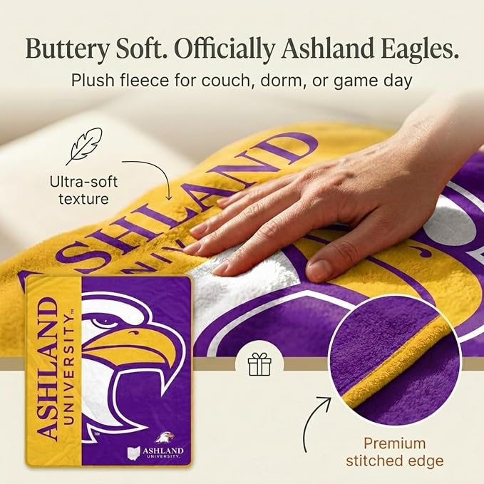 Proformance Home NCAA Ashland Eagles Endzone Ultra Soft Tailgate Throw