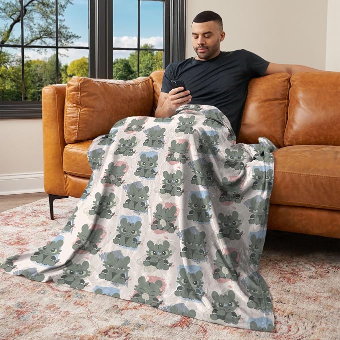 Northwest How to Train Your Dragon Many Emotions Silk Touch Throw Blanket 40x50 inches