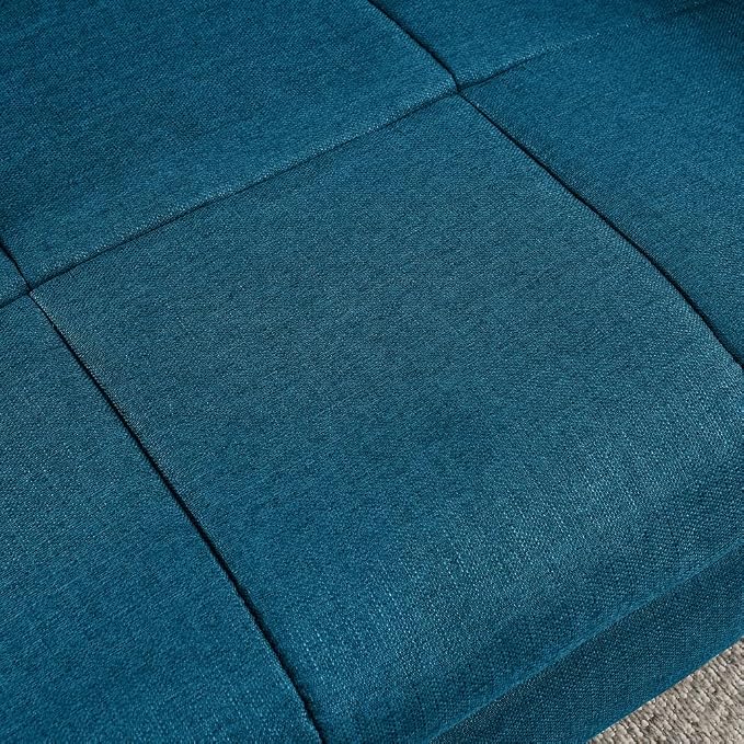 Dog Couch Bed, 51" Sofa for Dogs with Backrest and Armrest, Durable Pet Sofa with Soft Foam Cushion, Elevated Dog Couch Bed with Legs for Medium and Large Dogs, Blue
