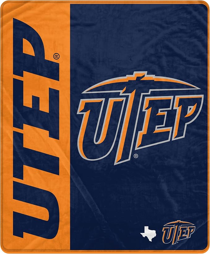 Proformance Home NCAA UTEP Miners Endzone Ultra Soft Tailgate Throw