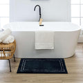 Mohawk Home Corona Casual Geometric Navy Blue 2' X 3' 4" Machine Washable Bath Mat Perfect for Bathroom