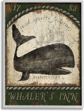 Vintage Nantucket Whaler's Inn Sign, 11 x 14 Inch Framed Giclée Print | Stupell Industries · By Beth Albert · Ready to hang · Classic coastal charm for any room · Made in USA