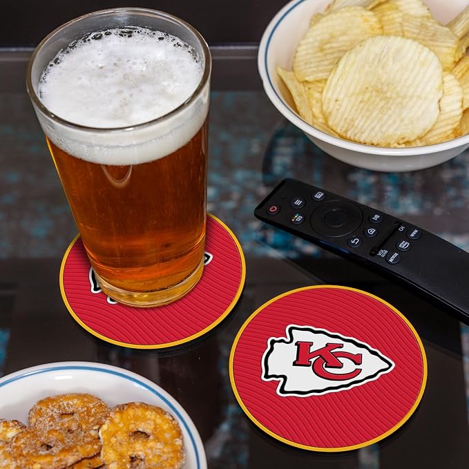 Rico Industries NFL Football Classic Favorites: PVC Coaster Set (4-Pack)