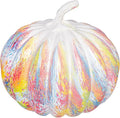 Boston International Handblown Art Glass Pumpkin Thanksgiving Halloween Decorations for Home, Large, Rainbow