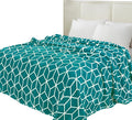 Elegant Comfort Luxury Velvety-Soft Coral Flannel Blanket Micro-Velour Ultra-Softness Fuzzy Plush, Full/Queen, Teal