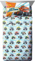 Jay Franco Kids Sheet Set with Fitted, Flat Sheets & Pillow Cover - Ultra-Soft Bedding with Pillowcase for Room Decor, Multi - Blaze, 3 Piece Toddler