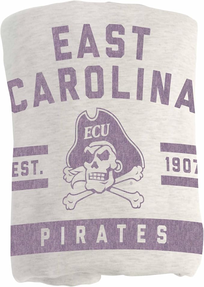 Logo Brands NCAA Sweatshirt Blanket - Officially Licensed Soft Throw Blanket for Fans, Cozy Game Day Blanket, Vintage-Style, Great Gift for Students & Alumni