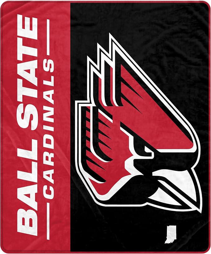 Pegasus Sports NCAA Ball State Cardinals Endzone Ultra Soft Tailgate Throw