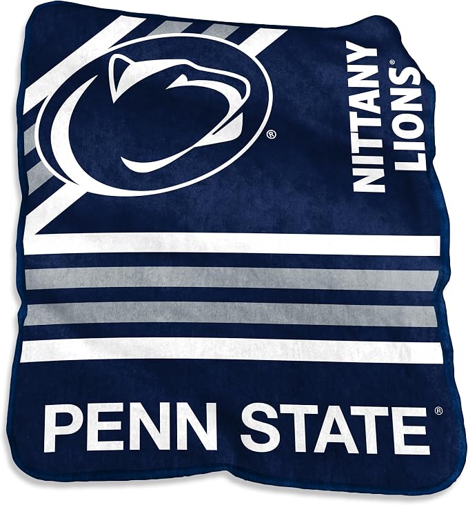 Logo Brands NCAA Raschel Throw Blanket – 50 x 60 Soft Fleece Blanket, Officially Licensed Collegiate Design, Cozy Throw for Tailgating, Game Day, & Home Décor