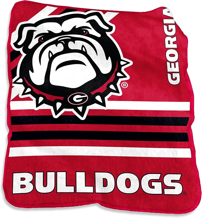 Logo Brands NCAA Raschel Throw Blanket – 50 x 60 Soft Fleece Blanket, Officially Licensed Collegiate Design, Cozy Throw for Tailgating, Game Day, & Home Décor