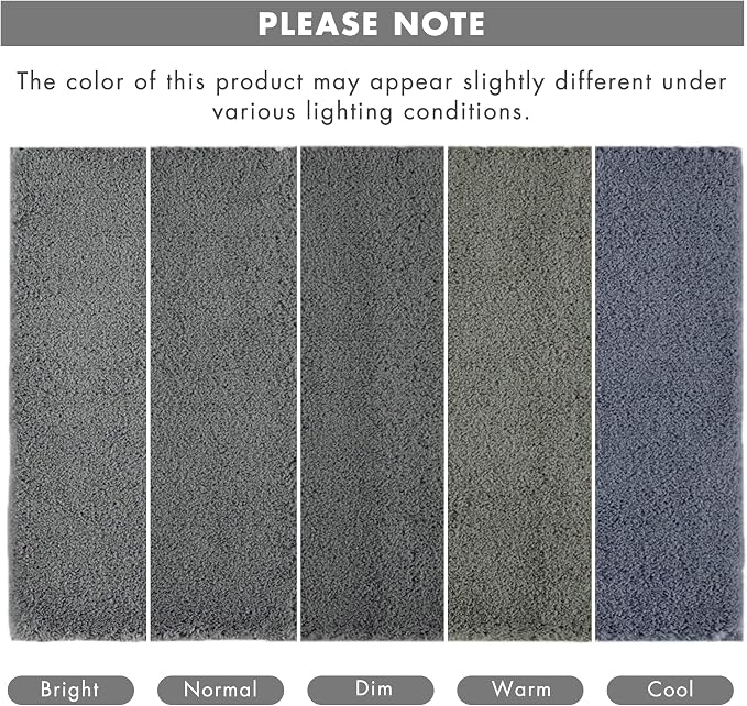 Madison Park Marshmallow Super Soft Toilet Rug, Contour, Grey | Non slip Backing, Spa Quality Luxurious Plush Bath Rug for Bathroom, Quick Dry, OEKO TEX, U Shaped