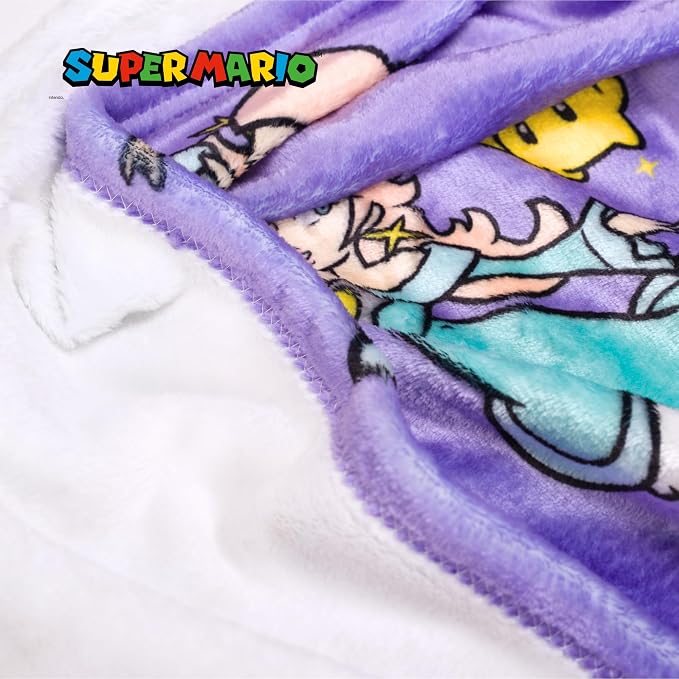 Super Mario Rosalina Gaming Kids Bedding Super Soft Plush Throw Blanket, 46 in x 60 in, (Officially Licensed Product)