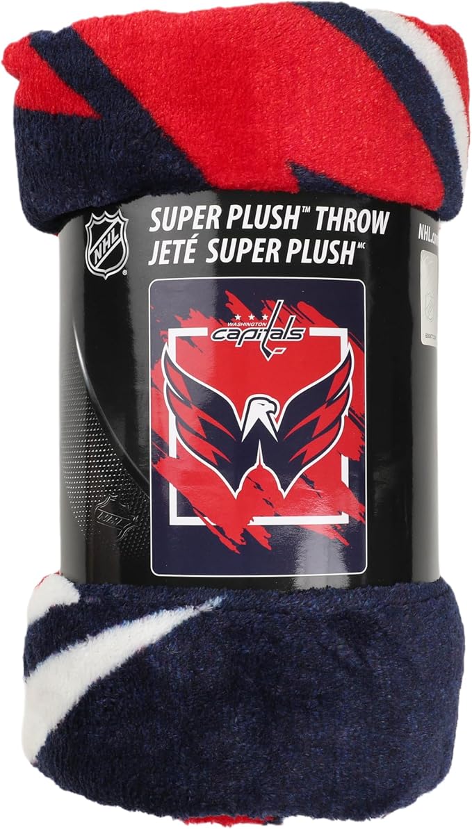 Northwest NHL Washington Capitals Micro Raschel Throw Blanket, 46" x 60", Dimensional