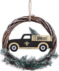 FOCO NFL Unisex-Adult NFL Team Logo Holiday Wreath with Truck