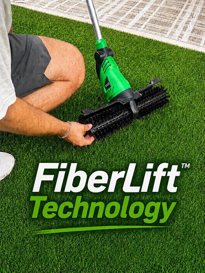 Fiber Lift Pro™ Cordless Artificial Turf Brush | 20V Power Sweeper for Lifting Turf Fibers, Removing Debris & Rejuvenating Grass