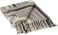 DII Braided Striped Decorative Throw Blanket, 50x60, Dark Brown