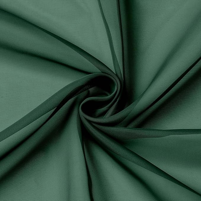 Hunter Green Kitchen Curtains 30 Inch Length Tier 2 PCS, Solid Soft Half - Image 9