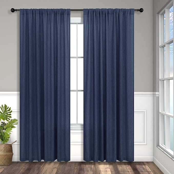 Navy Blue Curtains 84 Inch Length - Image 8