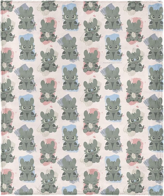Northwest How to Train Your Dragon Many Emotions Silk Touch Throw Blanket 40x50 inches