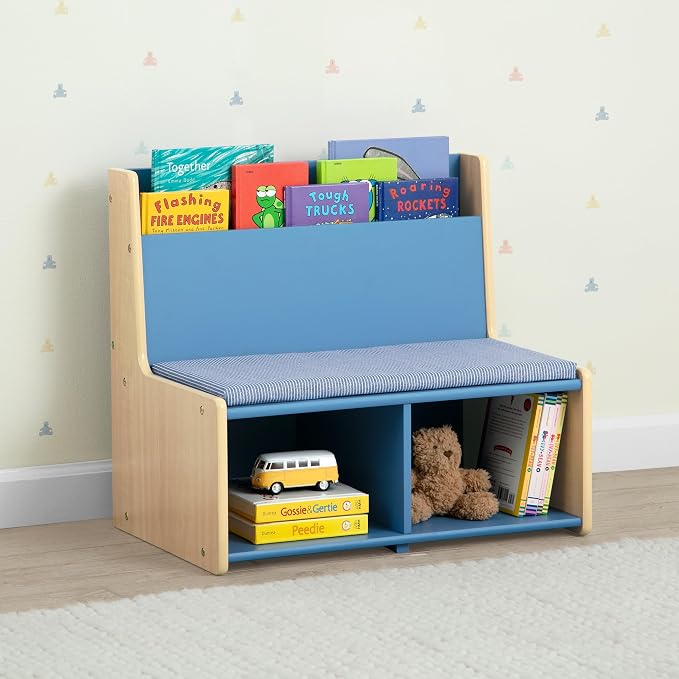 Delta Children - GapKids Reading Nook with Padded Bench - Greenguard Gold Certified, Indigo Blue