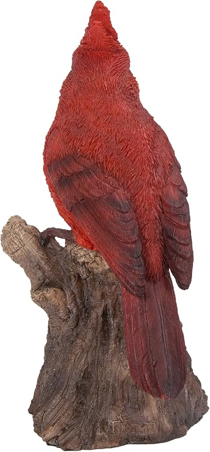 Tocca Hi-Line Gift Motion Activated Singing Cardinal Standing ON Stump, Red