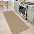IOHOUZE Washable Runner Rug 2x7 Non Slip Rubber Backed Runners for Hallways Entryway Runner Indoor, Kitchen Rugs Woven Cotton Floor Carpet for Hall Entrance Bedroom, Orange/Tan/Brown