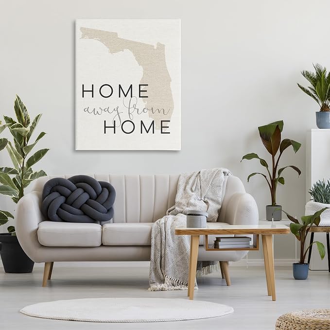 Stupell Industries 'Home Sweet Florida Typography ', Canvas Art, 36 x 48 Inches, Easy to Hang and Sturdy, Made in USA, by Lil' Rue | Stupell Industries | 36 x 48 Inches, Easy to Hang and Sturdy, Made in USA, by Lil' Rue