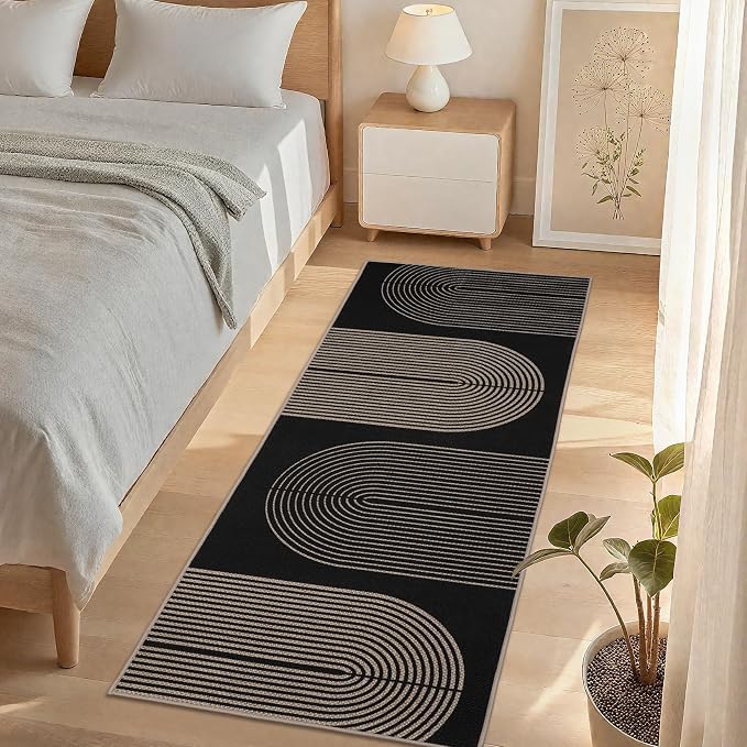 GarveeHome Modern Rainbow Easy Jute Runner Rug, 2x6 Rug for Hallways - Non-Slip Indoor Outdoor Carpet, Washable for High Traffic Laundry Room, Kitchen, Entryway