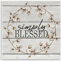 Stupell Industries 'Simply Blessed Rustic Wreath', Wall Plaque Art, 12 x 12 Inches, Easy to Hang and Sturdy, Made in USA, by Kim Allen
