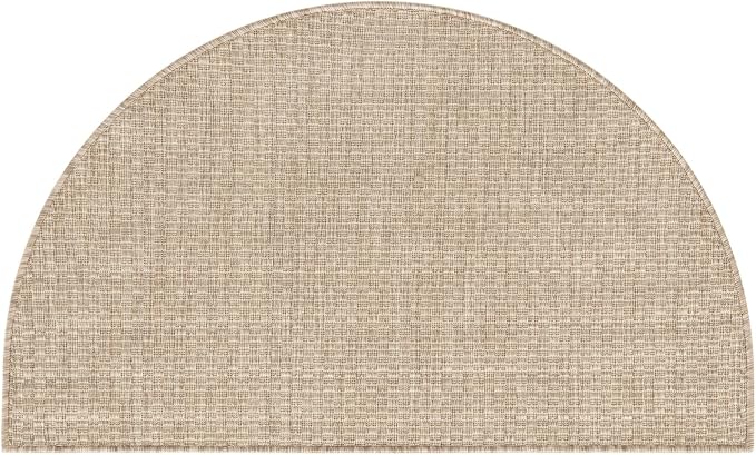 Unique Loom Collection Casual Transitional Solid Heathered Indoor/Outdoor Flatweave Area Rug (2' 2" x 3' 7" Hearth, Beige/Ivory)