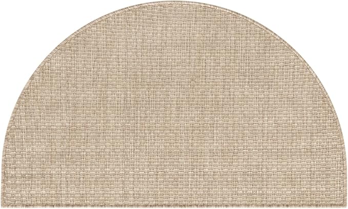Unique Loom Collection Casual Transitional Solid Heathered Indoor/Outdoor Flatweave Area Rug (2' 2" x 3' 7" Hearth, Beige/Ivory)