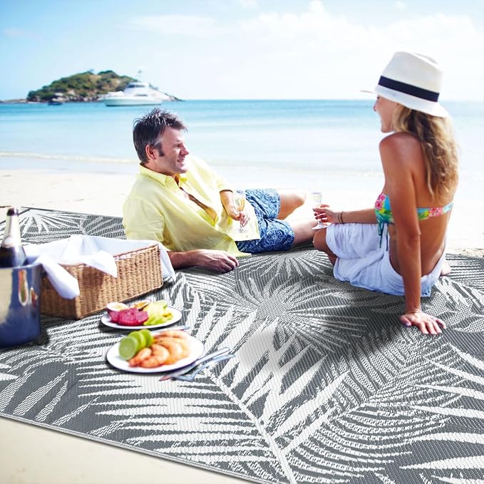 Outdoor Rug 5x7Ft Outdoor Plastic Straw Rug Waterproof Outdoor Rugs for Patios Clearance Indoor Outdoor Rug for Patio Decor Porch Camping