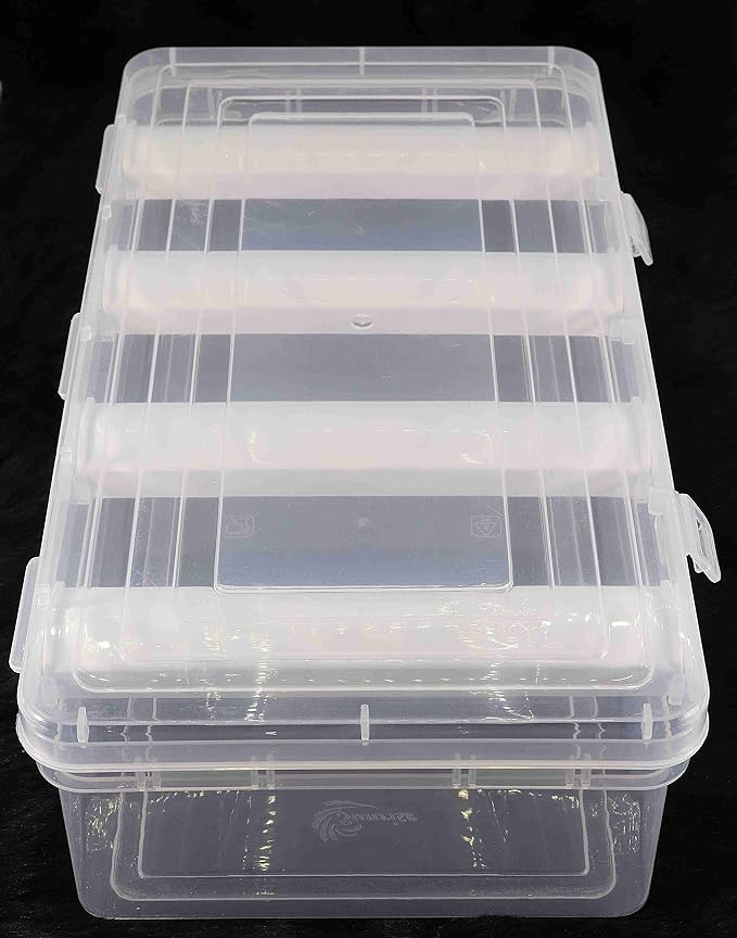 Plastic Bangles Box For Women with Adjustable 4 Rods | Multipurpose Jewellery Storage Boxes & Bangles Organizers For Travel, Chudi, Bracelet, Watches, Jewellery, Bride, Return Gift- Pack of 1