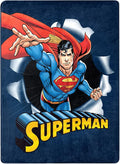 Northwest DC - Superman Silk Touch Throw Blanket, 46" x 60", Hero Burst