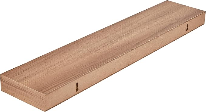 Kiera Grace Stockholm Maine Floating Shelves for Wall, MDF Display Shelves, Easy to Assemble, Ideal for Home Decor, 12"/16"/24" W x 5" D x 1.5" H, Golden Oak, Pack of 3