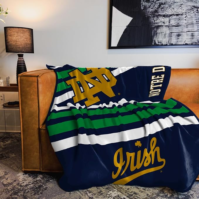 Logo Brands NCAA Raschel Throw Blanket – 50 x 60 Soft Fleece Blanket, Officially Licensed Collegiate Design, Cozy Throw for Tailgating, Game Day, & Home Décor