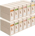 Sheet Organizers and Storage for Linen Closet, 12Pack Beige | 1200D Linen-Type Cloth, Fits King and Queen Sheet Sets, Clear Window and Label Slot, Foldable Dustproof Storage with Handle