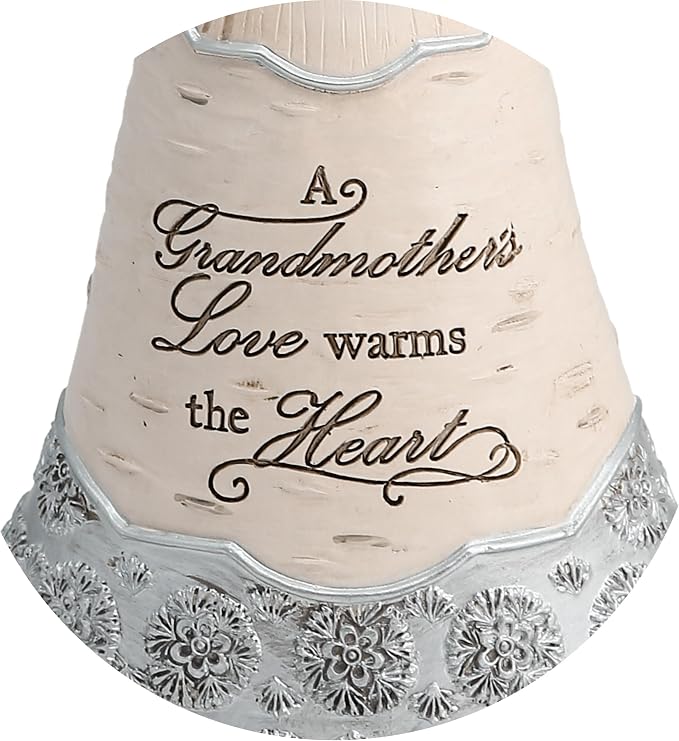 Pavilion - Elements Grandmother Angel Figurine - 8-Inch, Holding Heart, Inscription a Grandmother's Love Warms The Heart
