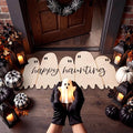 Ceenna Halloween Doormat Coir Happy Haunting Ghost Doormat Funny Ghost Door Mat Non Slip Floor Mat for Halloween Haunted House Indoor Front Door Entrance Decor, 16 x 28 Inch