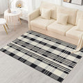 Buffalo Plaid Rug 3x5 Cotton Woven Buffalo Check Area Rug Black and Off White Front Porch Doormat Checkered Outdoor Carpet Washable Indoor Outdoor Layered Door Mats for Entryway Kitchen Farmhouse