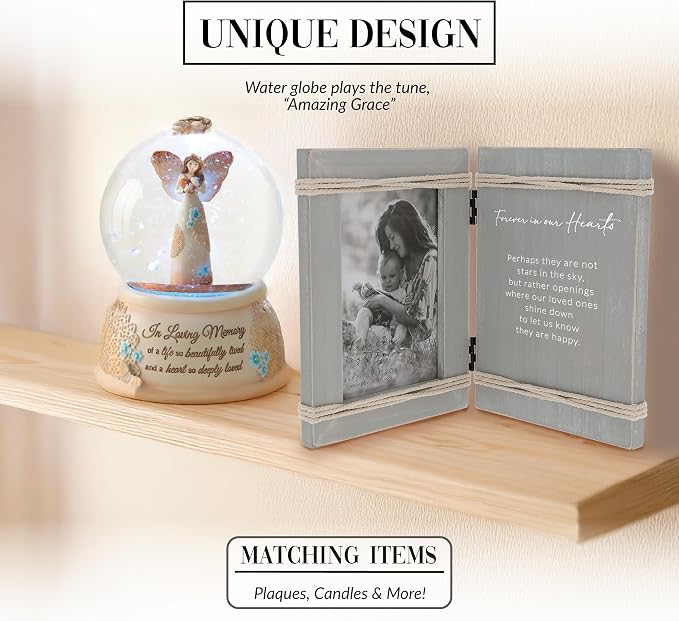 Pavilion Gift Company 19061 Light Your Way Memorial in Loving Memory Musical Water Globe, 100mm